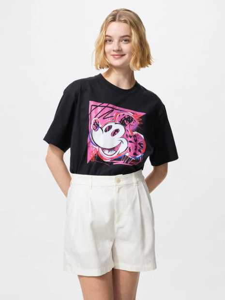 Футболка UNIQLO Disney's Mickey Faces UT 1159853149 (Чорний S)