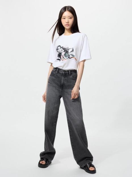 Футболка Demon Slayer: Kimetsu no Yaiba UNIQLO с принтом 1159853169 (Белый XL)