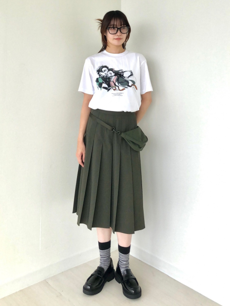 Футболка Demon Slayer: Kimetsu no Yaiba UNIQLO с принтом 1159853169 (Белый XL)