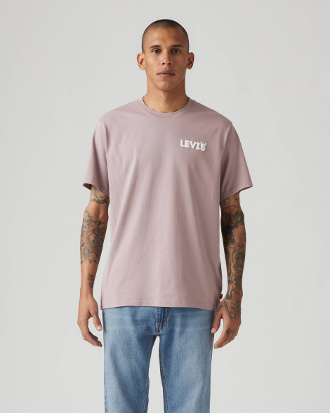 Футболка мужская Levi's с логотипом 1159853224 (Сиреневый S)