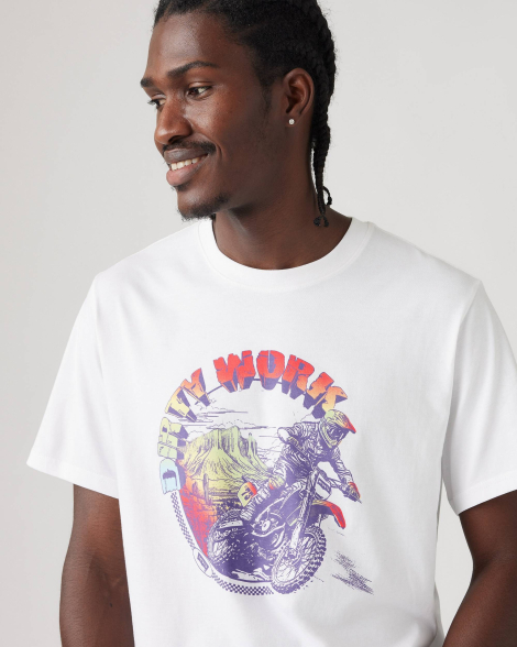 Футболка Levi's с принтом 1159853226 (Белый L)