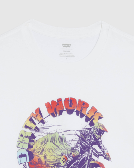 Футболка Levi's с принтом 1159853226 (Белый L)