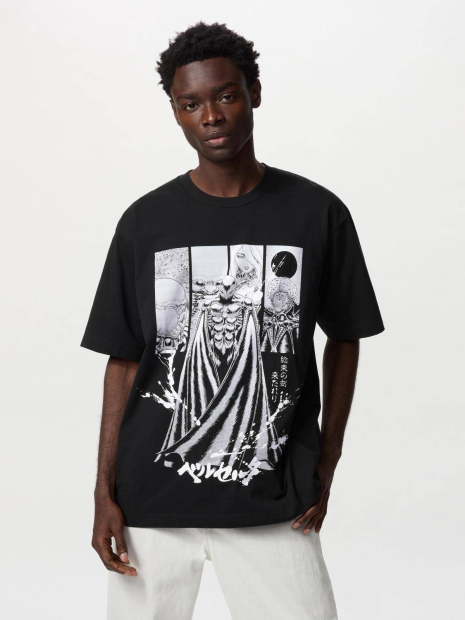 Футболка MANGA Berserk UNIQLO с принтом 1159853370 (Черный M)