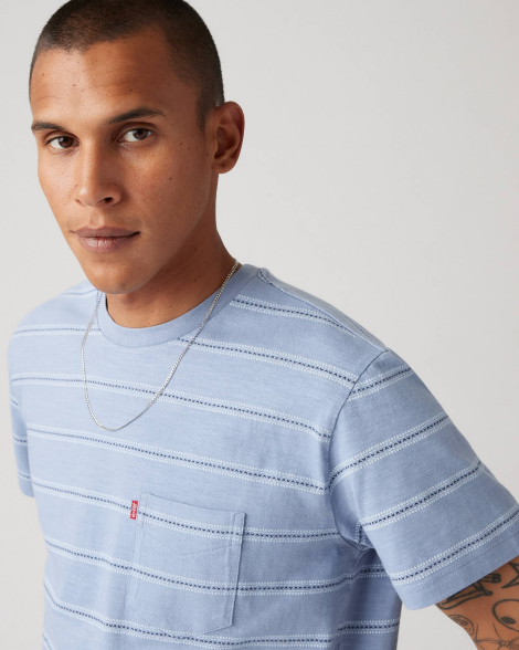 Мужская футболка Levi's с принтом 1159853371 (Синий S)