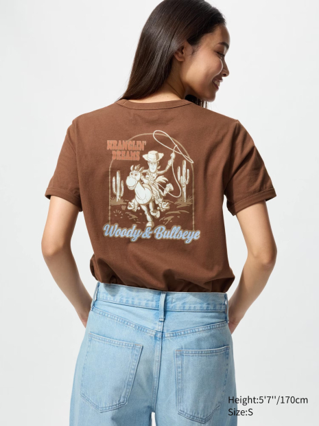 Футболка UNIQLO з принтом TOY STORY UT 1159853521 (Коричневий S)