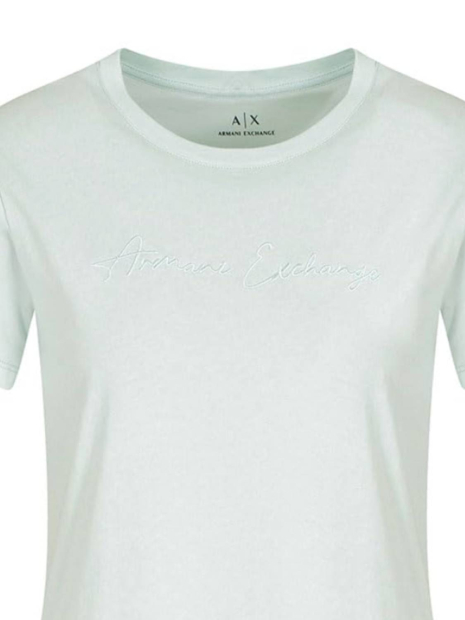 Женская футболка Armani Exchange с вышитым логотипом 1159853841 (Зеленый S)