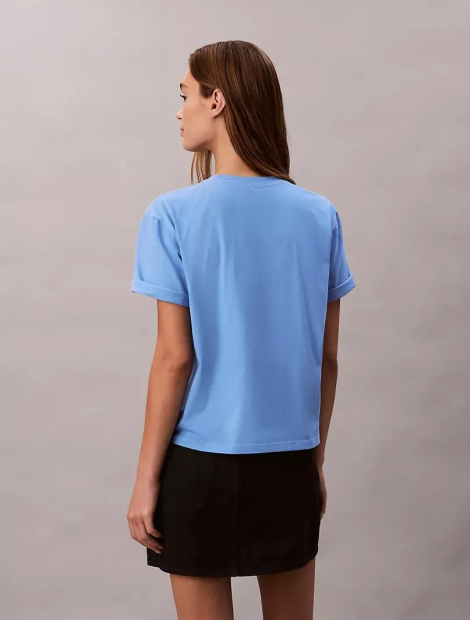 Женская футболка Calvin Klein с логотипом 1159853918 (Голубой XL)