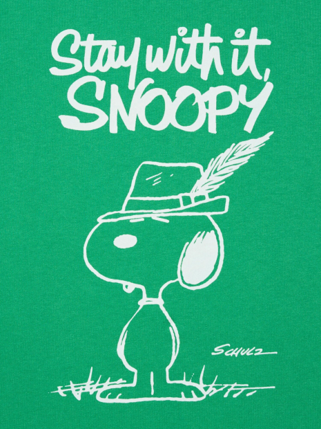 Футболка PEANUTS UT UNIQLO с принтом 1159854073 (Зеленый M)