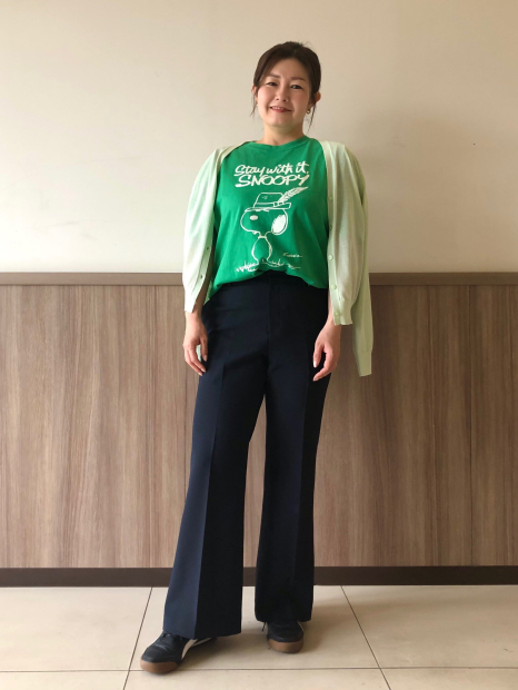 Футболка PEANUTS UT UNIQLO с принтом 1159854073 (Зеленый M)