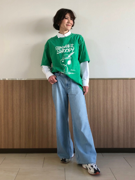 Футболка PEANUTS UT UNIQLO с принтом 1159854073 (Зеленый M)