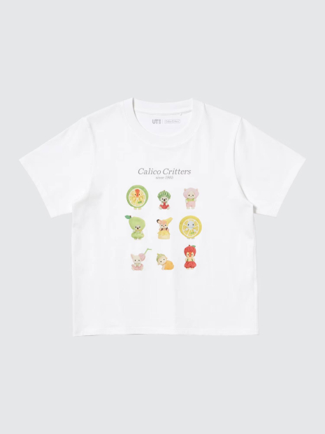 Футболка с принтом Calico Critters UNIQLO 1159854230 (Белый L)