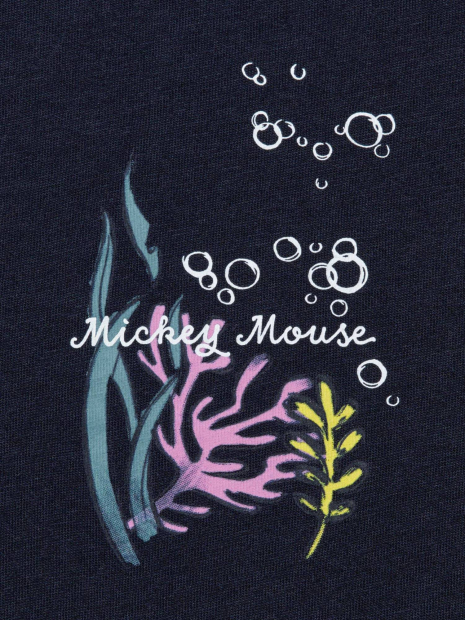 Футболка с принтом Disney's Mickey Faces UNIQLO 1159854235 (Синий XXL)