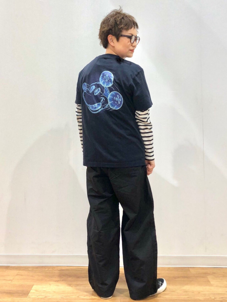 Футболка с принтом Disney's Mickey Faces UNIQLO 1159854235 (Синий XXL)