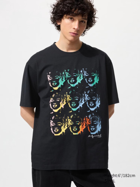 Футболка з принтом NY POP ART UT UNIQLO 1159855176 (Чорний L)