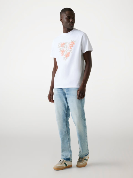 Мужская футболка Guess с вышивкой 1159854519 (Белый XL)