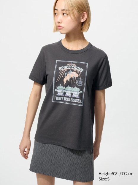 Футболка UNIQLO з принтом TOY STORY UT 1159854742 (Сірий S)