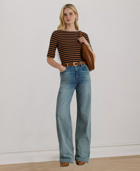 Жіноча футболка Ralph Lauren 1159854580 (Синій/Коричневий XS)