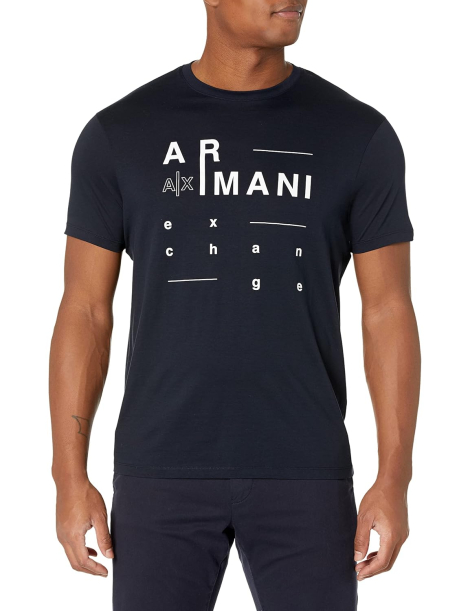 Футболка Armani Exchange с логотипом 1159854754 (Синий XXL)