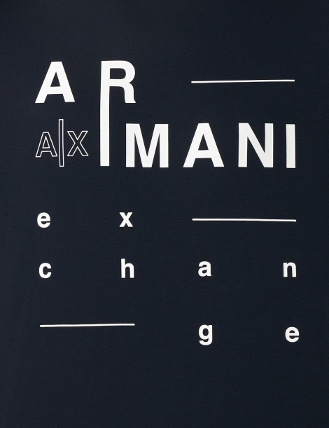 Футболка Armani Exchange с логотипом 1159854754 (Синий XXL)