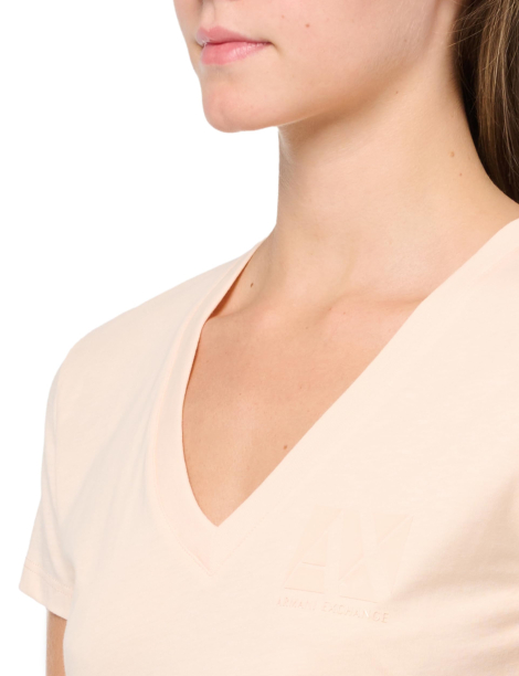 Жіноча футболка Armani Exchange з логотипом 1159854779 (Помаранчевий XS)