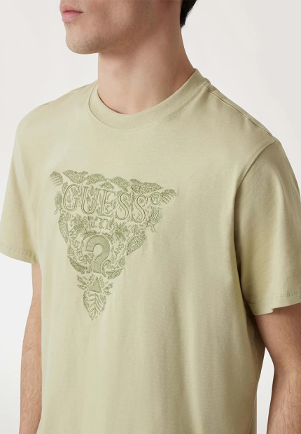 Чоловічі футболки Guess з вишивкою 1159854935 (Зелений XL)