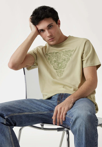 Чоловічі футболки Guess з вишивкою 1159854935 (Зелений XL)