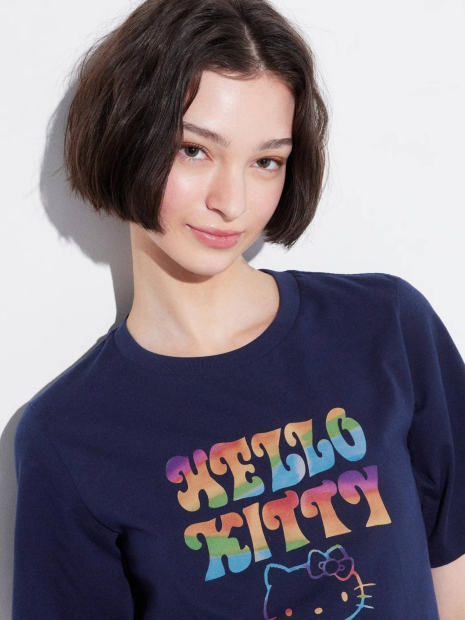 Футболка Hello Kitty 50th Anniversary UNIQLO 1159854984 (Синій XS)