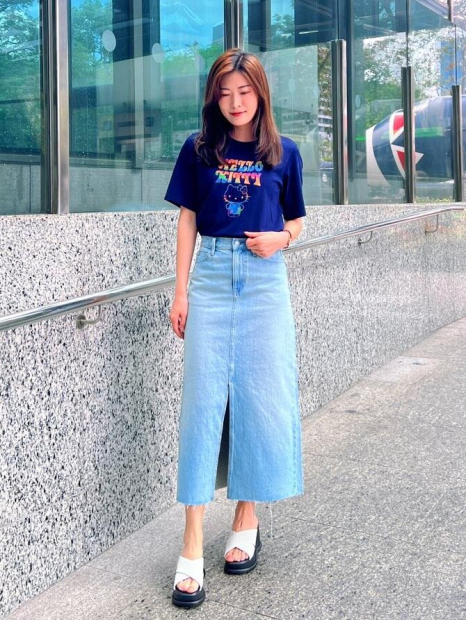 Футболка Hello Kitty 50th Anniversary UNIQLO 1159854984 (Синій XS)