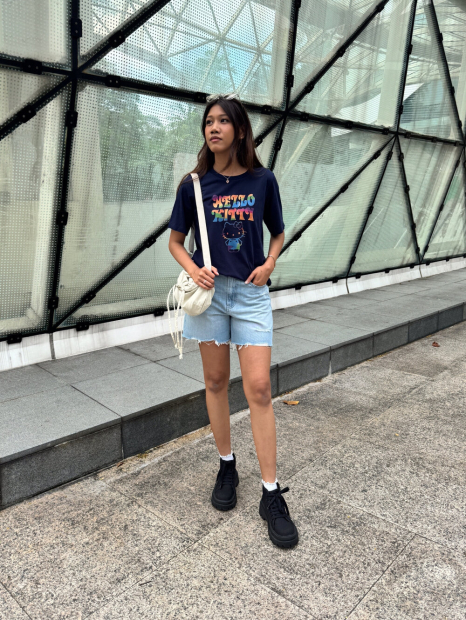 Футболка Hello Kitty 50th Anniversary UNIQLO 1159854984 (Синій XS)