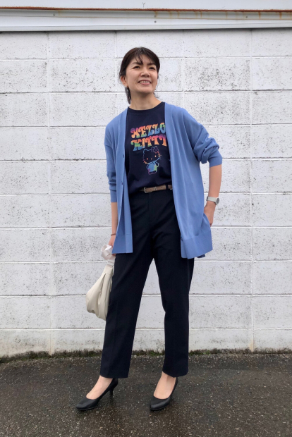 Футболка Hello Kitty 50th Anniversary UNIQLO 1159854984 (Синій XS)