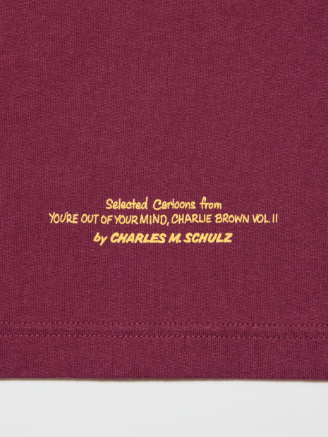 Футболка PEANUTS UT UNIQLO с принтом 1159854991 (Бордовый XS)