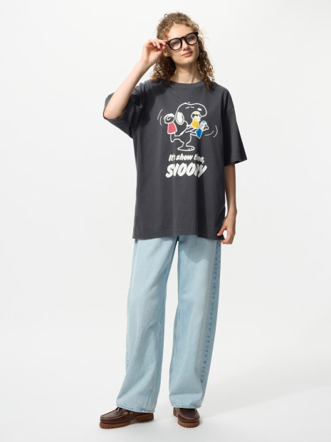 Футболка PEANUTS UT UNIQLO з принтом 1159854997 (Сірий M)