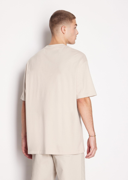 Футболка Armani Exchange з логотипом 1159855022 (Бежевий S)