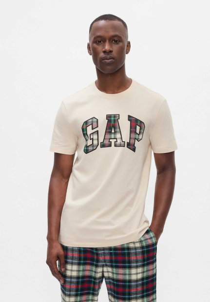 Мужская футболка GAP с логотипом 1159855024 (Бежевый M)