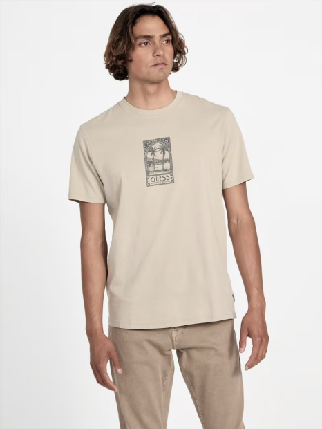Мужская футболка Guess 1159855027 (Бежевый L)