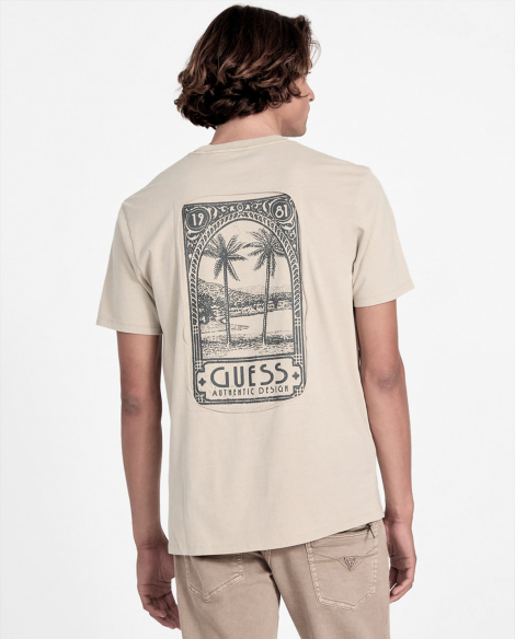 Мужская футболка Guess 1159855027 (Бежевый L)