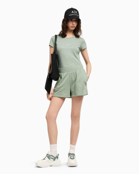 Жіноча футболка Armani Exchange зі стразами 1159855052 (Зелений S)
