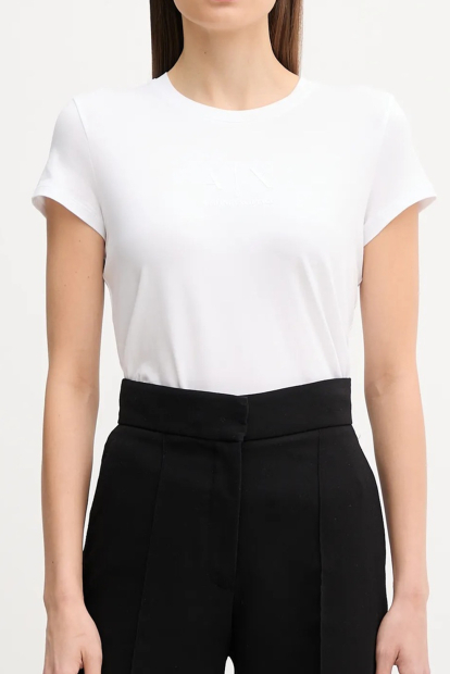 Женская футболка Armani Exchange с логотипом 1159855185 (Белый XXL)