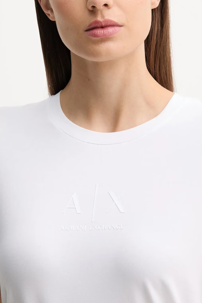 Женская футболка Armani Exchange с логотипом 1159855185 (Белый XXL)