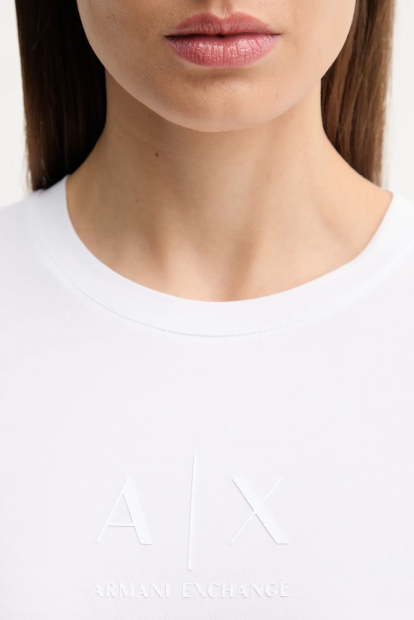 Женская футболка Armani Exchange с логотипом 1159855185 (Белый XXL)