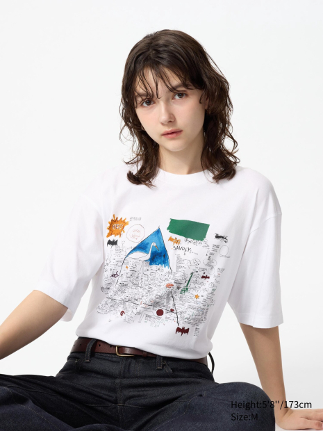 Футболка Jean-Michel Basquiat UNIQLO з принтом 1159855190 (Білий XL)