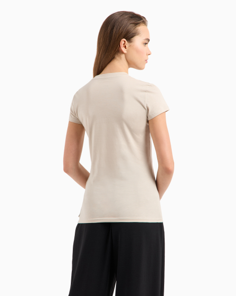 Жіноча футболка Armani Exchange з логотипом 1159855238 (Бежевий XXL)