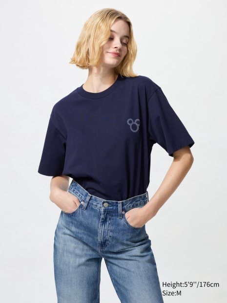 Футболка Disney in Blue UNIQLO з принтом 1159855254 (Синій M)