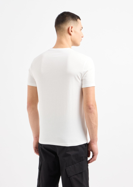 Чоловічі футболки з логотипом Armani Exchange 1159855415 (Білий L)