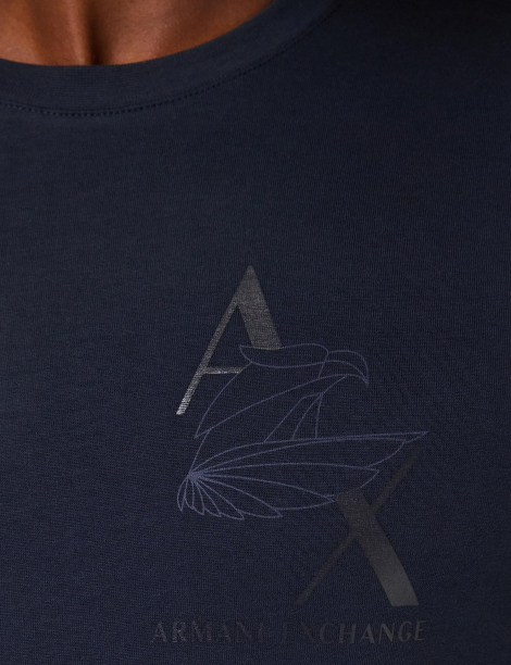 Чоловічі футболки з логотипом Armani Exchange 1159855452 (Синій S)