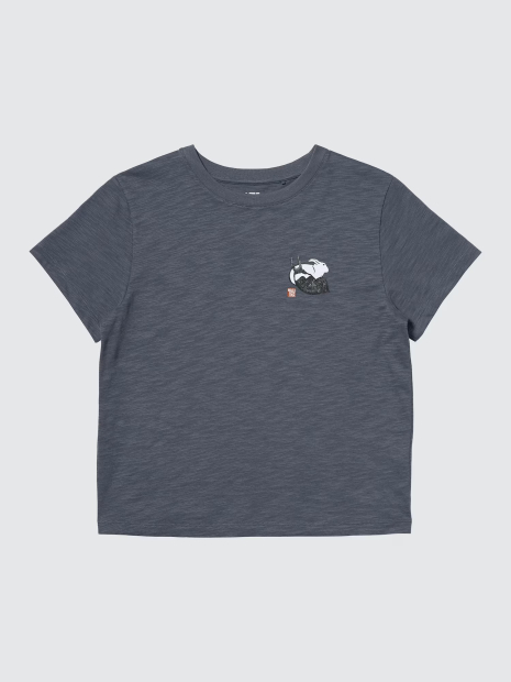 Футболка UNIQLO с принтом Wagara Animals 1159855517 (Серый XS)