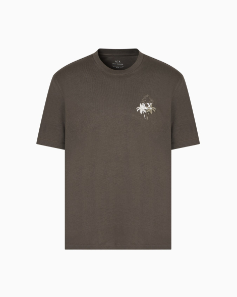 Мужская футболка Armani Exchange с вышивкой 1159855544 (Зеленый XL)