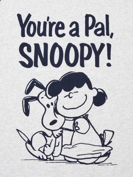 Футболка PEANUTS UT UNIQLO с принтом 1159855607 (Серый L)