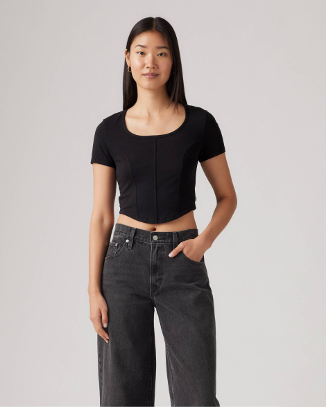 Жіноча укорочена футболка Levi's 1159855632 (Чорний L)