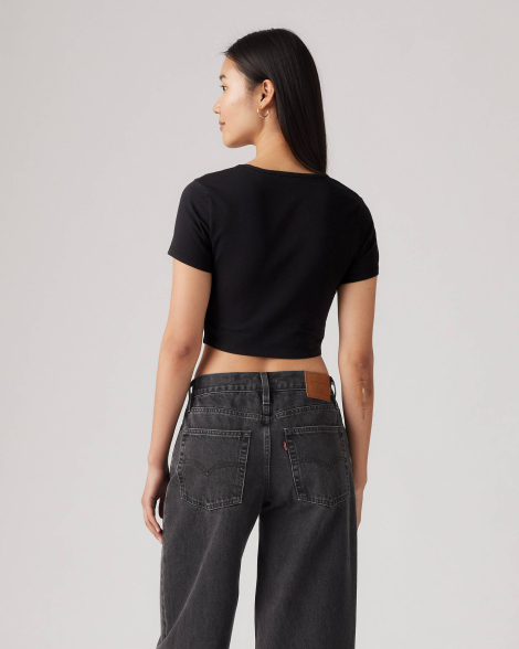 Жіноча укорочена футболка Levi's 1159855632 (Чорний L)